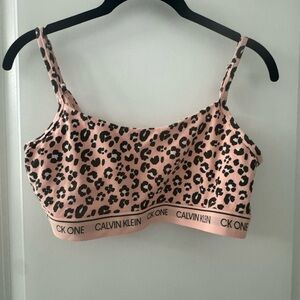 Calvin Klein Pink Animal Print Bralette
